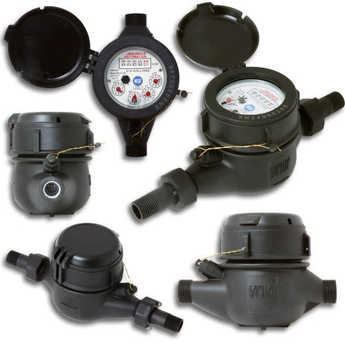 1/2" Economy Plastic Water Meter WM PC Series - Fittings N' Valves