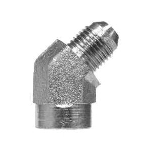 45-deg Elbow, 1/2-in Male JIC x 3/8-in Female NPTF, Steel