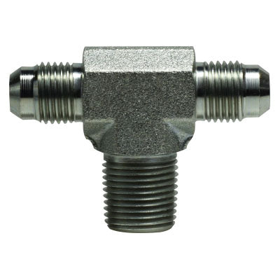 Branch Tee, 1-1/2-in Male JIC x 1-1/2-in Male JIC x 1-1/2-in Male NPTF, Steel
