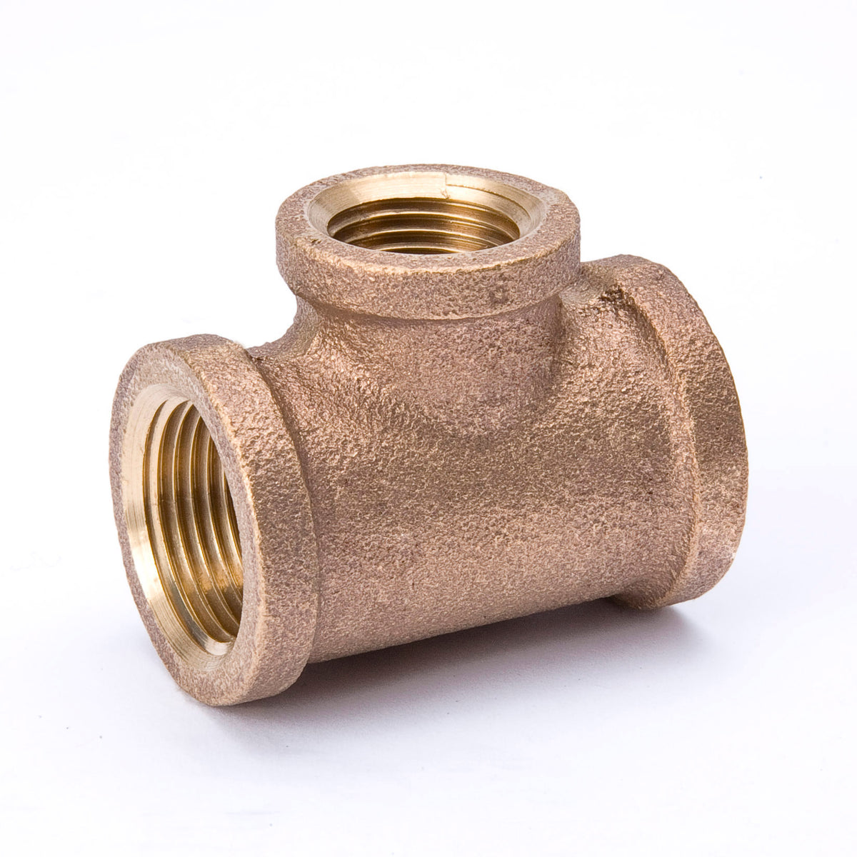 1-in x 3/4-in x 3/4-in FIP Red Brass 3-Way Reducing Tee - Fittings N' Valves