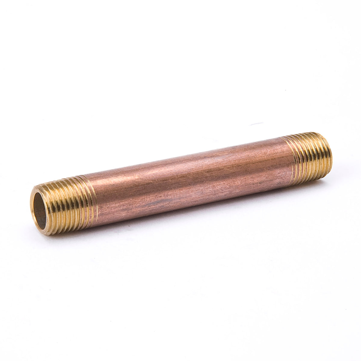 1/8-in x 6-in No-Lead Red Brass Nipple - Fittings N' Valves