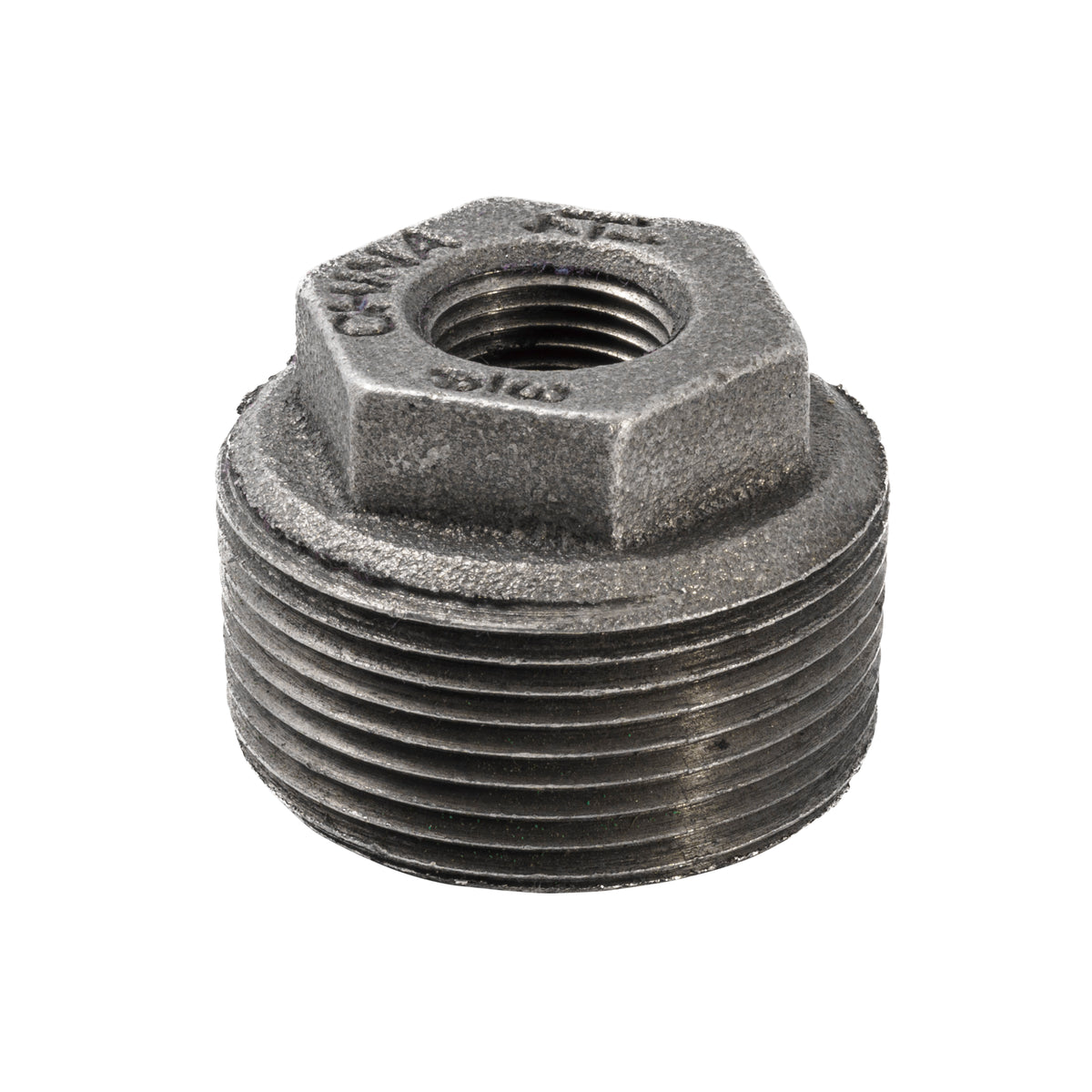1-1/4-in MIP x 3/8-in FIP Black Iron Hex Bushing - Bulk - Fittings N' Valves