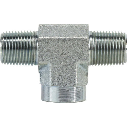 Pipe Branch Tee, 3/4-in Male NPTF x 3/4-in Male NPTF x 3/4-in Female NPTF, Steel