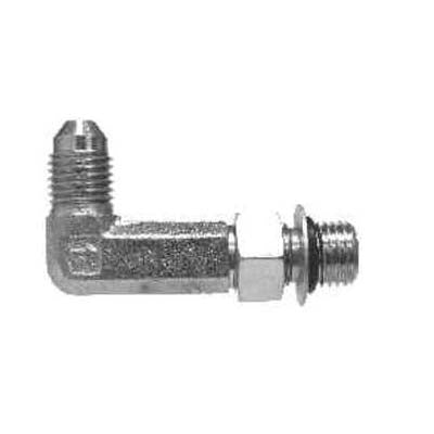 90-deg Extra Long Elbow, 5/8-in Male Adjustable O-Ring Boss x 5/8-in Male JIC, Steel