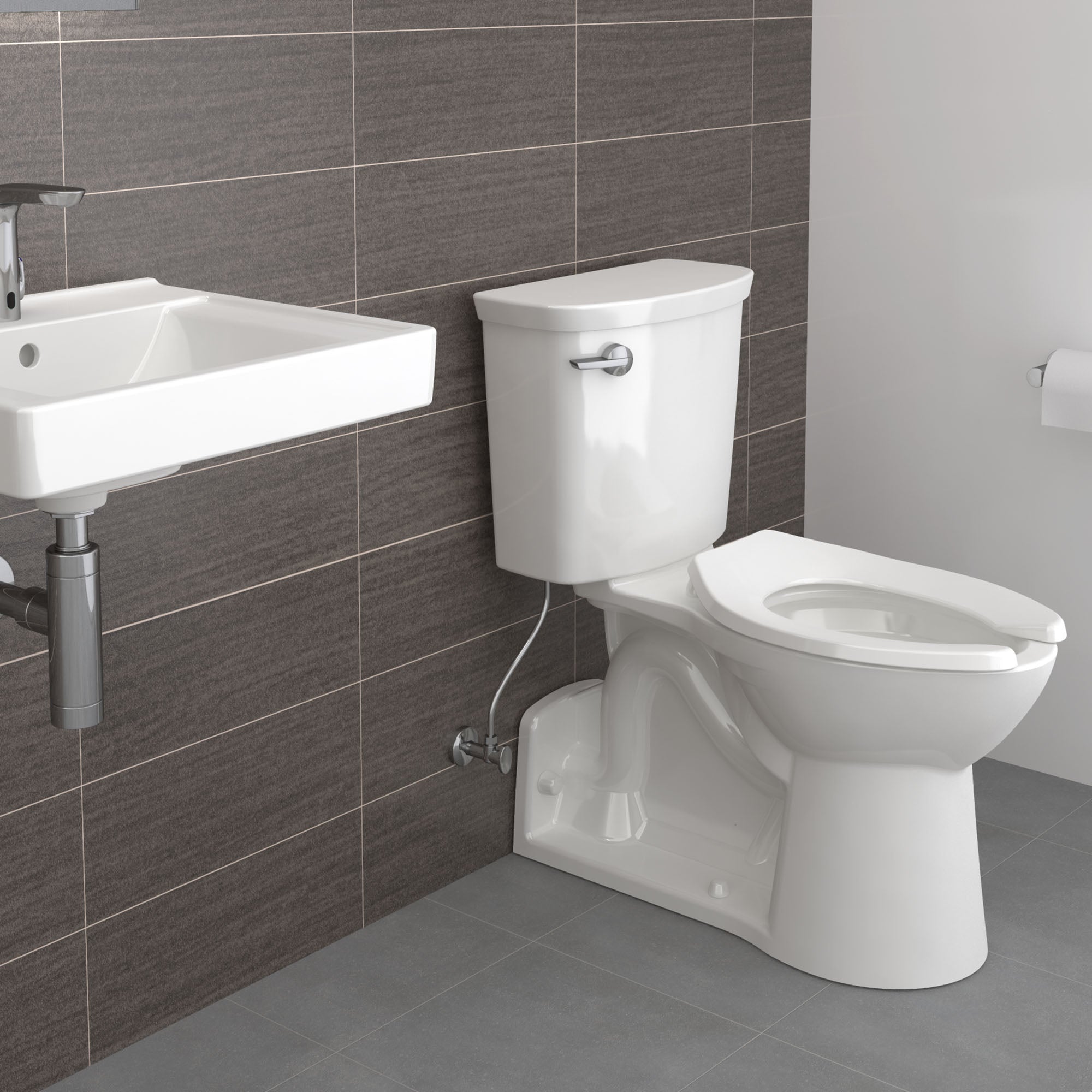 American Standard Heavy-Duty Commercial Elongated Open Front Toilet Seat - Fittings N' Valves
