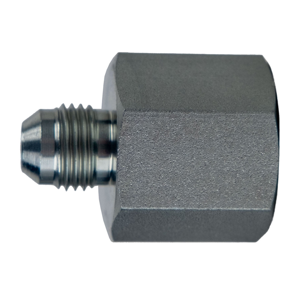 Rigid Adapter, 3/8-in Male JIC x 3/8-in Female BSPP, Steel