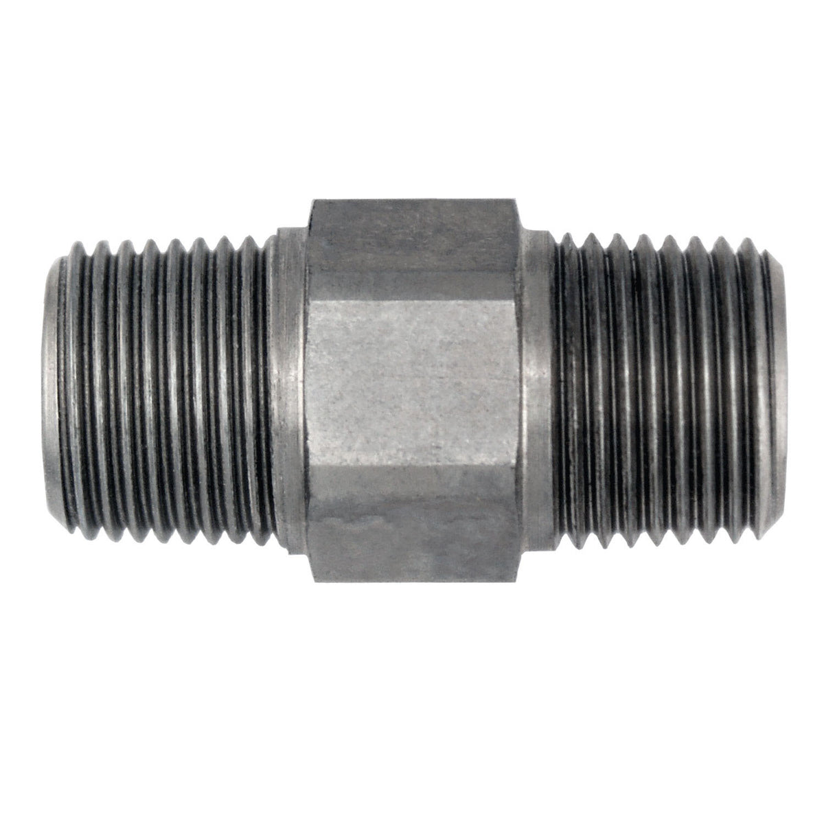 Adapter, 1/4-in Male NPT x 1/4-in Male BSPT, Steel