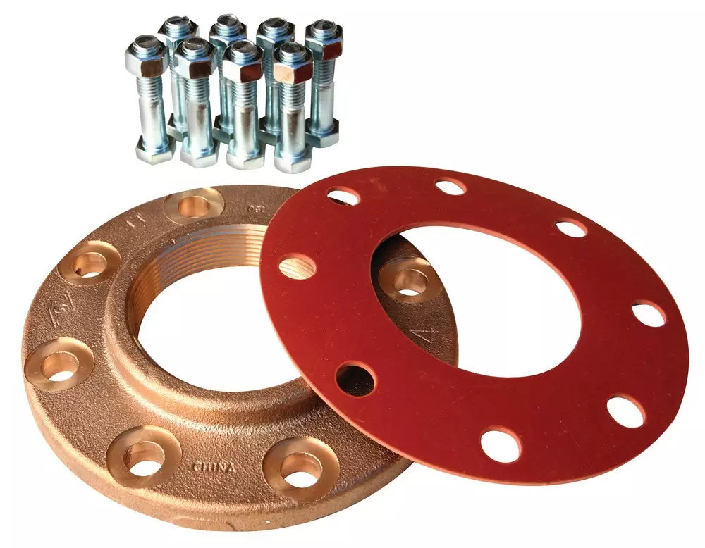 6" Brass Threaded Companion Flange (Lead Free) - Fittings N' Valves