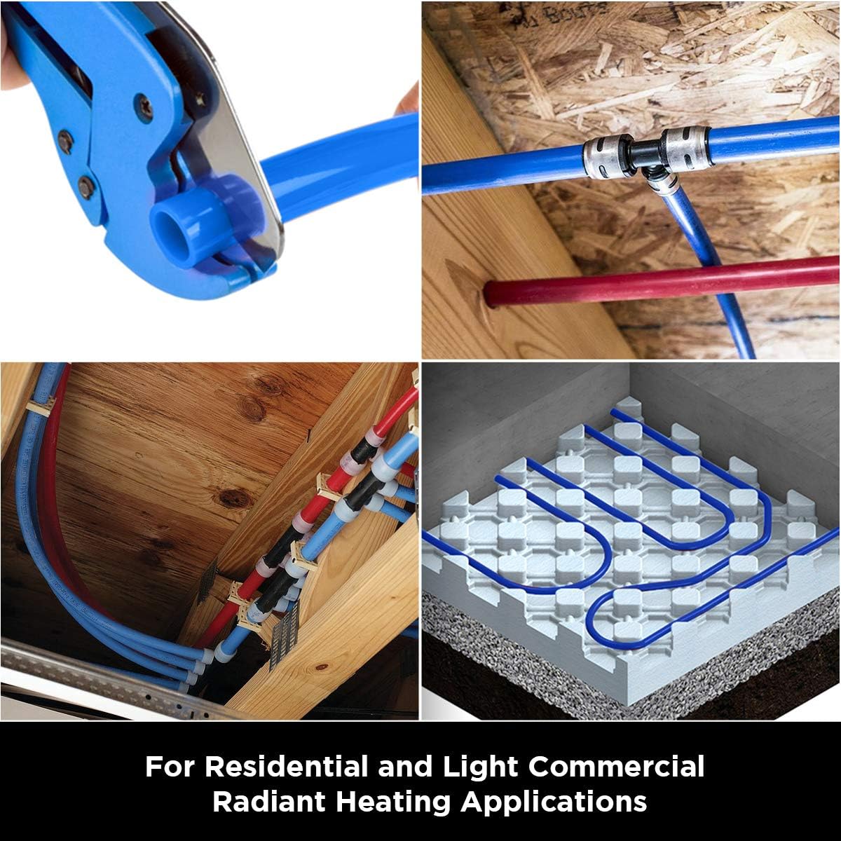 1" x 500' Pex-A Potable Water - 500' Coil - Blue - Fittings N' Valves