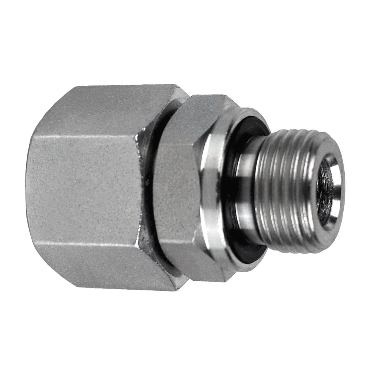 Female Standpipe DIN to Male Metric Adapter, L15 Female Metric Standpipe x M18 Male Metric, Steel