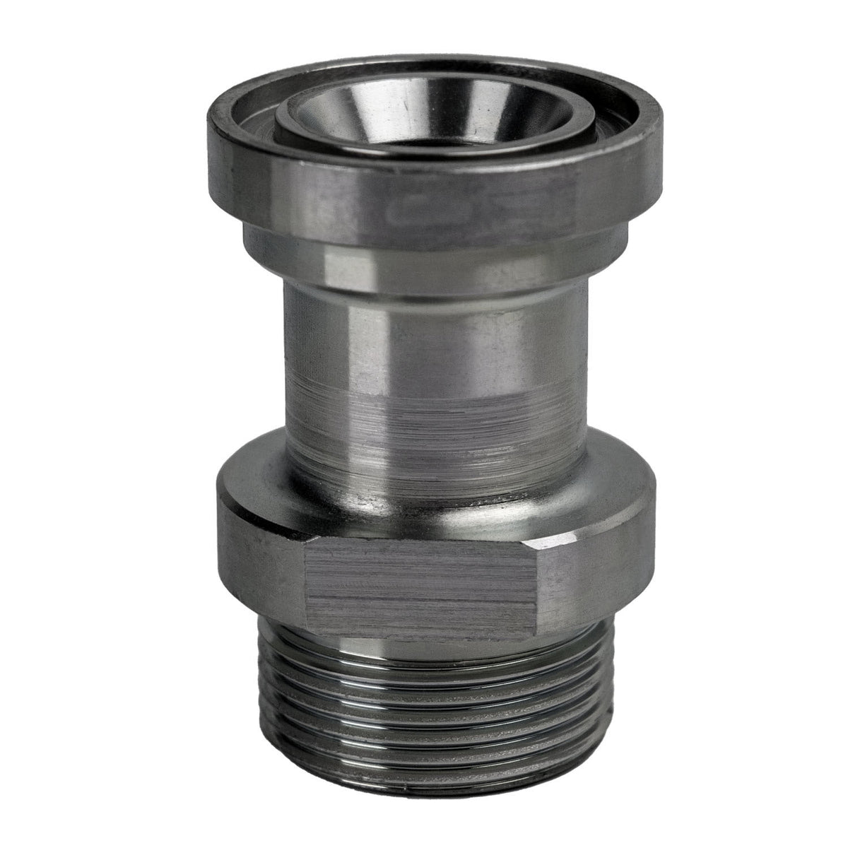 Flange Adapter, 1-1/4-in Male O-Ring Face Seal x 1-in Code 61 Flange, Steel