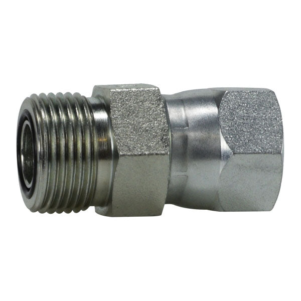 Swivel Adapter, 3/4 in Male ORFS x 3/4 in 37 deg Female JIC Flared Tube, Steel