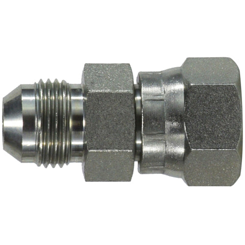 Swivel Adapter, 3/4 in Male JIC 37 deg Flared x 3/4 in Female ORFS, Steel