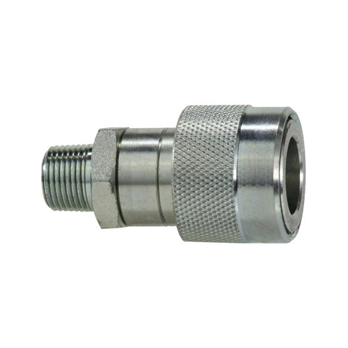 Thread Lock Hydraulic Jack Coupling, 1/4 in MNPT x 1/4 in, Steel