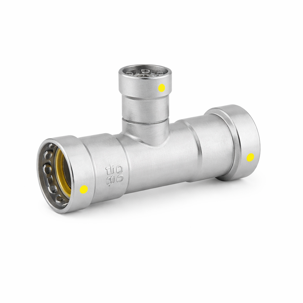 1" ArmorPress CS TEE - GAS (HNBR) - Fittings N' Valves