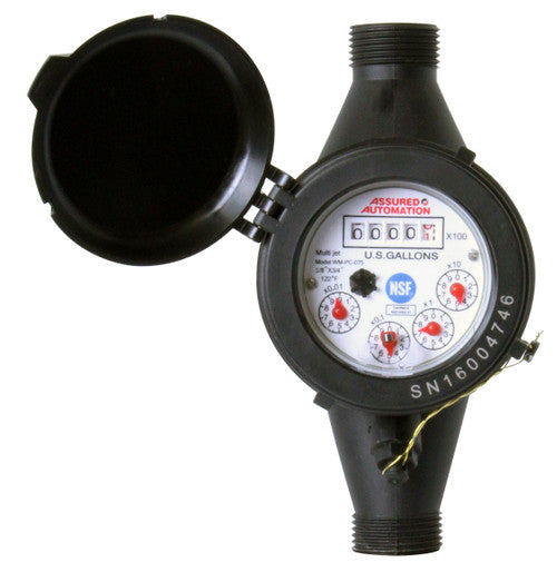 1 ½" Economy Plastic Water Meter WM PC Series - Fittings N' Valves