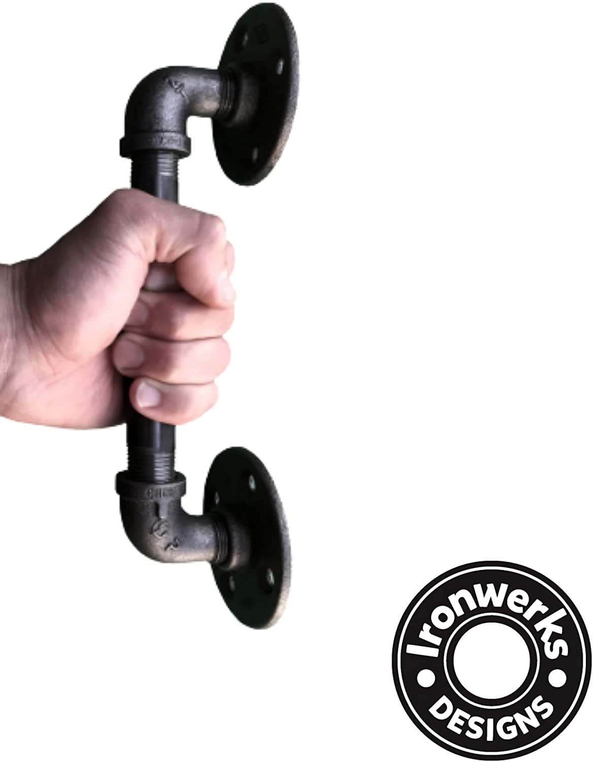 Ironwerks Designs Industrial Vintage Pipe Door and Drawer Handle Bar - Fittings N' Valves