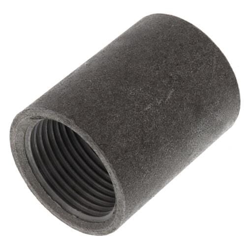 3-1/2" Black Steel Merchant Coupling - Taper Tapped