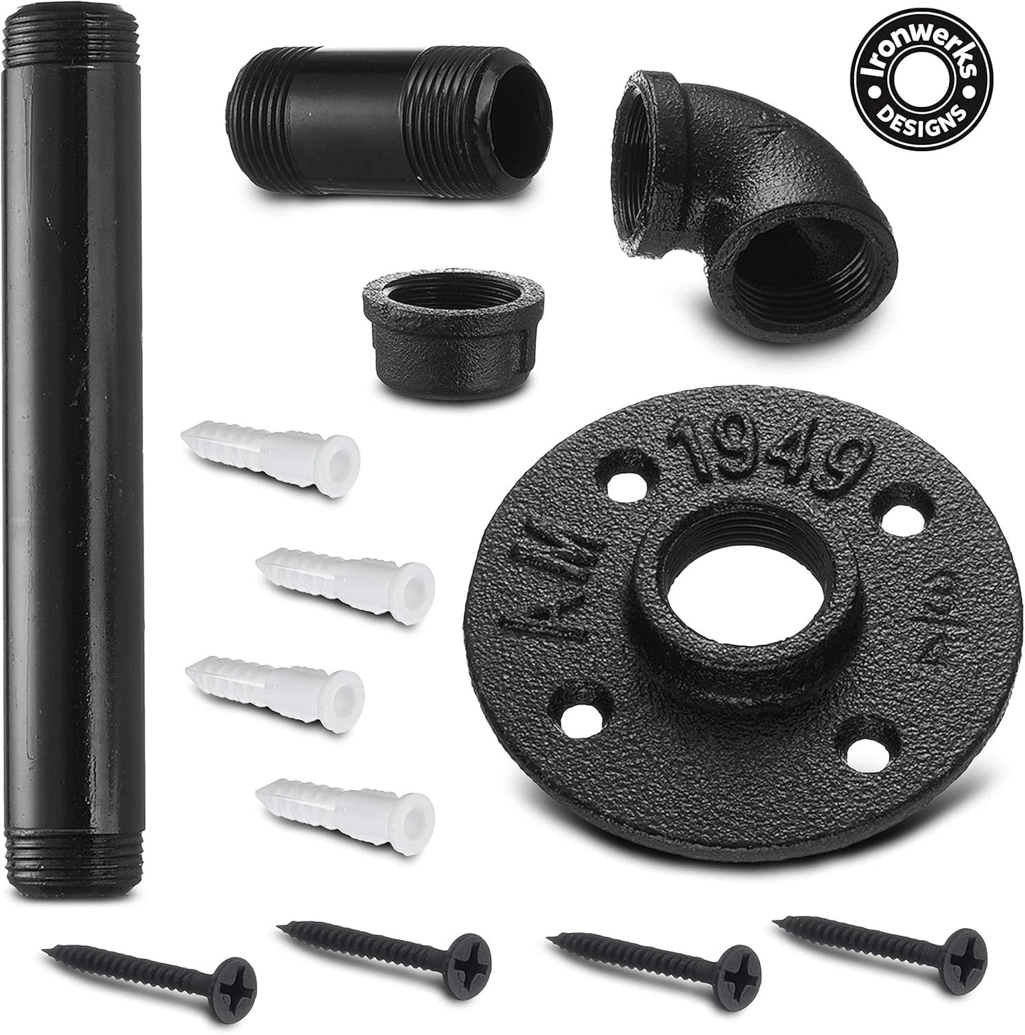 Black Iron Electroplated Toilet Paper Holder - Fittings N' Valves