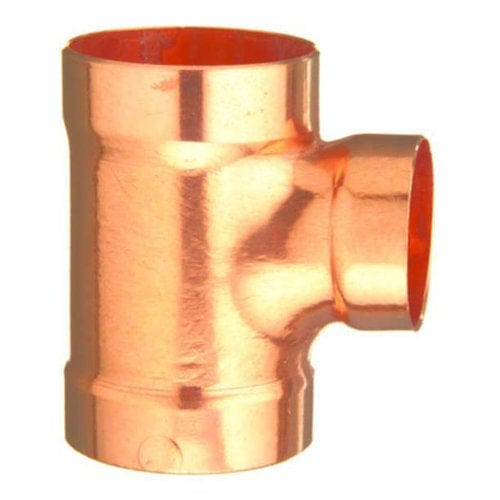3" x 3" x 2" DWV C x C x C Copper Tee