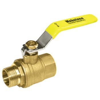 3/4" MIP x FIP Full Port Brass Ball Valve - Fittings N' Valves