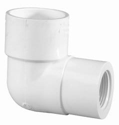 2" X 1-1/2" PVC Schedule 40 90° Elbow SLIP x FPT - Fittings N' Valves