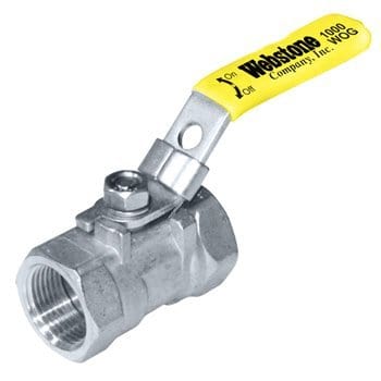 1" IPS Standard Port 316 Stainless Steel 1-Piece Ball Valve