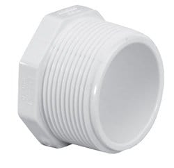 4" PVC Schedule 40 Plug MPT - Fittings N' Valves