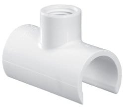 1" x 3/4" Snap-On PVC Schedule 40 Tee FPT - Fittings N' Valves