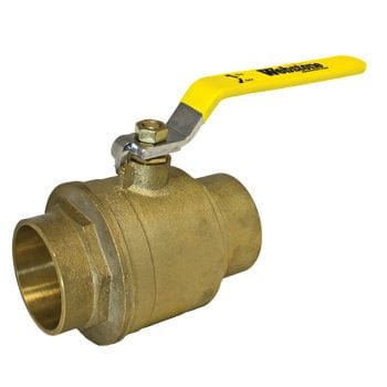2" C x C Lead Free Full Port Brass Ball Valve W/Stainless Steel Lever - Fittings N' Valves