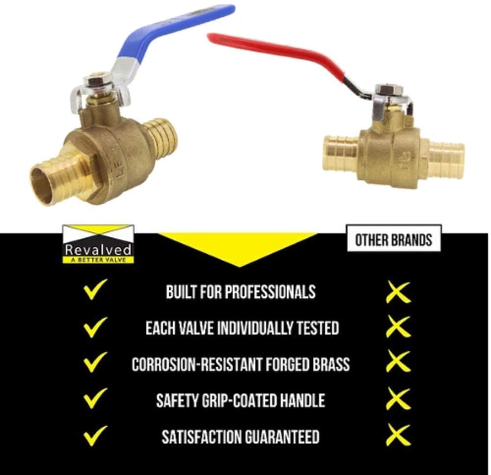 REVALVED PEX Full Port 1" Brass Ball Valve – Lead-Free - Fittings N' Valves