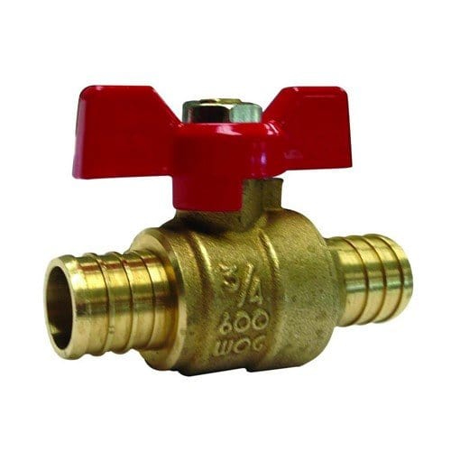 3/4" PEX x PEX Full Port Ball Valve With T-Handle (Lead Free) - Fittings N' Valves