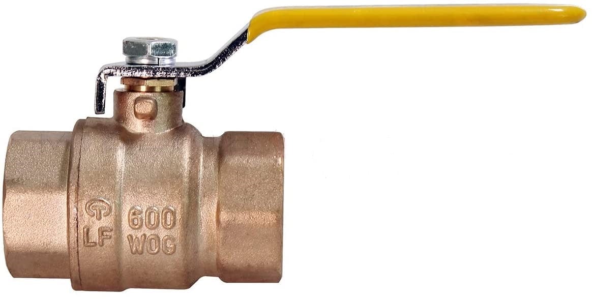 1" Brass Ball Valve 600 WOG / 150 PSI Threaded NPT/IPS Full Port - Lead Free - Fittings N' Valves