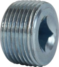 1/4 Zinc Plated Countersunk Square Steel Plug - 100 Pieces - Fittings N' Valves