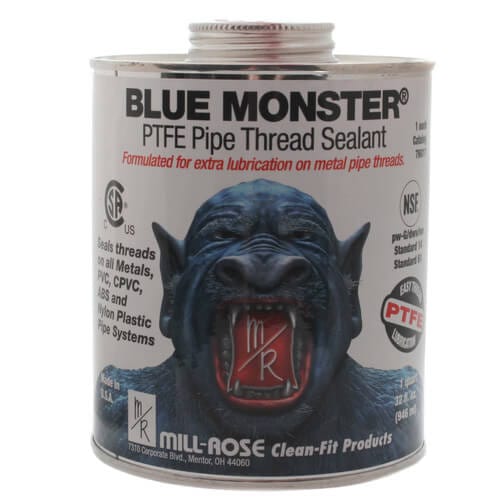 1 quart / 32 fl. oz. Blue Monster Heavy-Duty Industrial Grade Thread Sealant with PTFE
