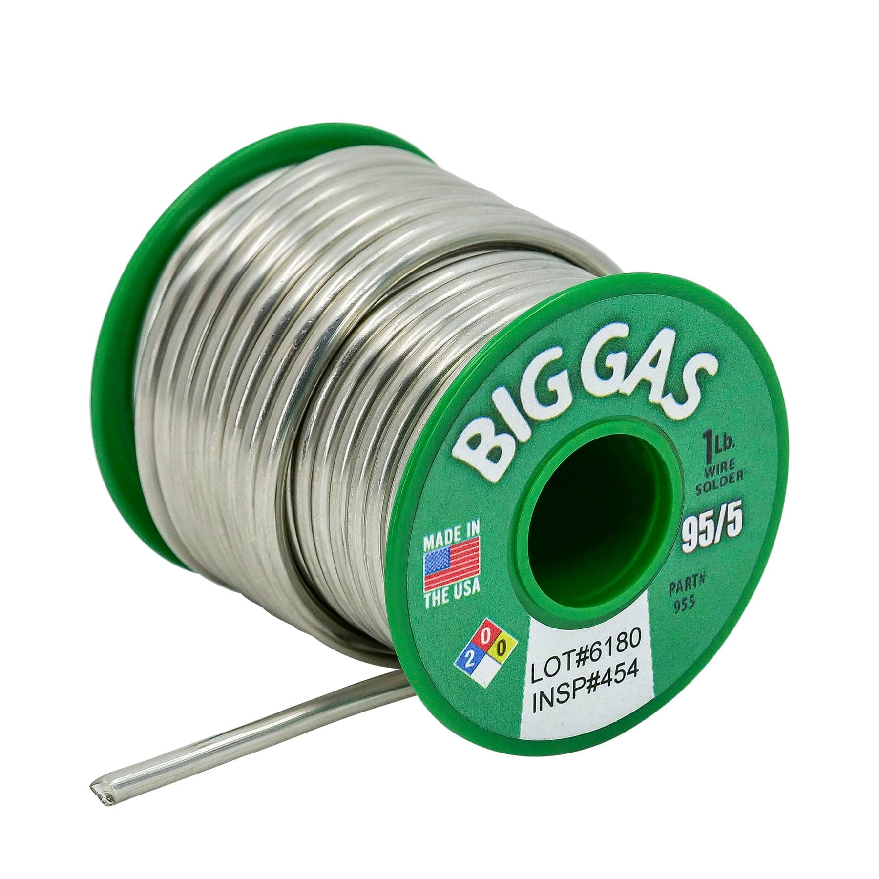 Big Gas Premium 95/5 Solder - 1 Lb. Spool - Made in The USA