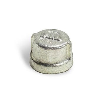 1/2" Galvanized Malleable Iron Pipe Fitting Cap - Fittings N' Valves