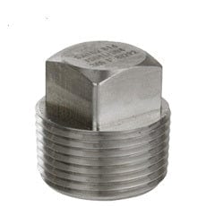 1/8" 3000# Forged Steel 316/L Threaded Square Plug - Fittings N' Valves
