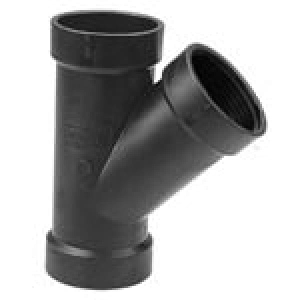 ABS 45-Degree Wye - Hub x Hub x FIPT - 1-1/2" - Fittings N' Valves