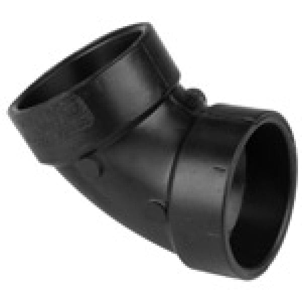 ABS 60-Degree Ell - Hub x Hub - 4" - Fittings N' Valves