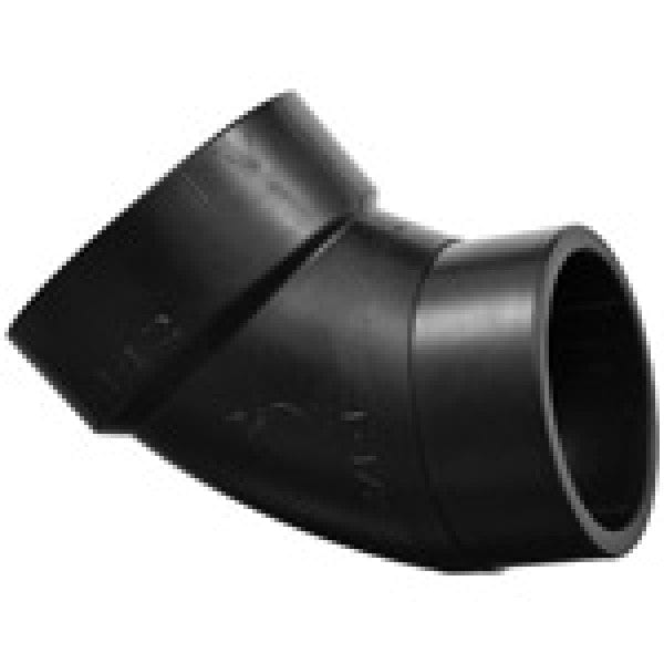 ABS 60-Degree Street Ell - Spigot x Hub - 3" - Fittings N' Valves