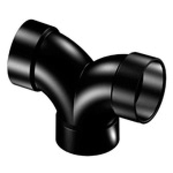 ABS Double Ell - Hub x Hub x Hub - 2" x 1-1/2" x 1-1/2" - Fittings N' Valves