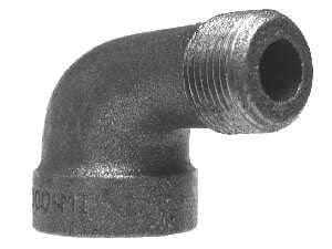 1/2" Black Extra Heavy Steel 90 Degree Street Elbow