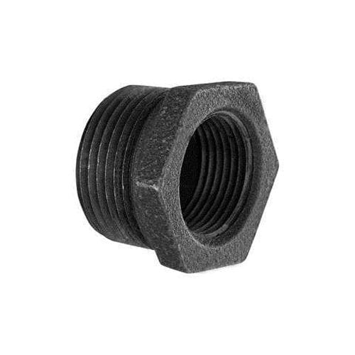 1-1/2" x 1-1/4" Black Iron Hex Bushing - Fittings N' Valves