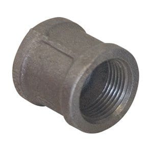 1-1/2" Black Iron Right & Left Coupling - Fittings N' Valves