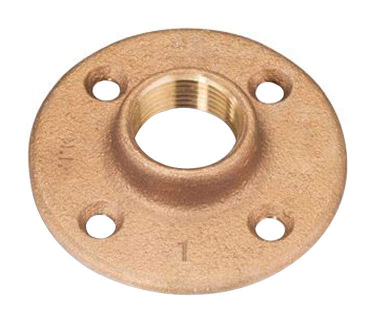 1" Brass Threaded Floor Flange (Lead Free) - Fittings N' Valves