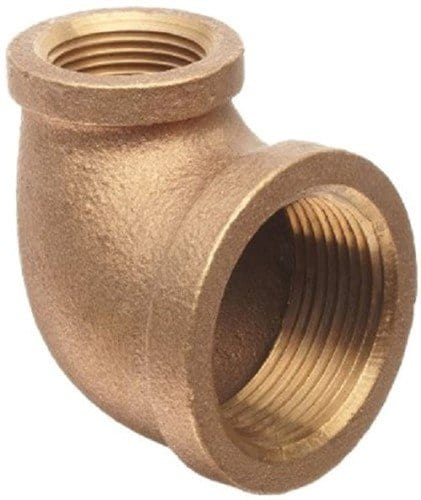1" x 1/4" Brass Reducing Elbow (Lead Free) - Fittings N' Valves