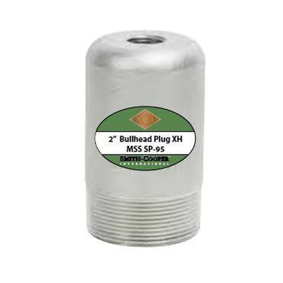 2" x 1/4" Bull Plug Schedule 40 Zinc W/TAP - Fittings N' Valves