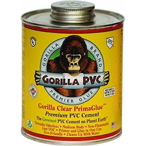 16 oz. Gorilla PrimaGlue Premium PVC Cement (clear) - Fittings N' Valves