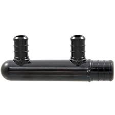 3/4" x 3/4" x 1/2" W/2 PORTS CLOSED POLY PEX MANIFOLD - Fittings N' Valves